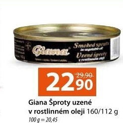 Šproty uzené v oleji Giana