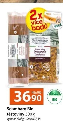 Těstoviny bio Sgambaro