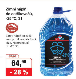 Směs do ostřikovačů zimní Baltech