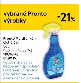 Čistič na povrchy ve spreji 5v1 Pronto