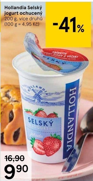 Ochucený jogurt selský Hollandia