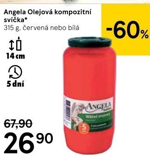 Olejová hřbitovní svíčka Angela