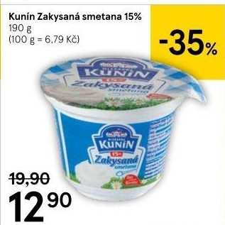 Zakysaná smetana Kunín 15%