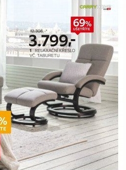 RELAXAČNÍ KŘESLO S TABURETEM