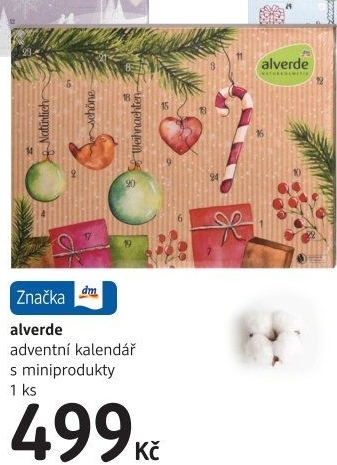 Adventní kalendář s kosmetikou Alverde