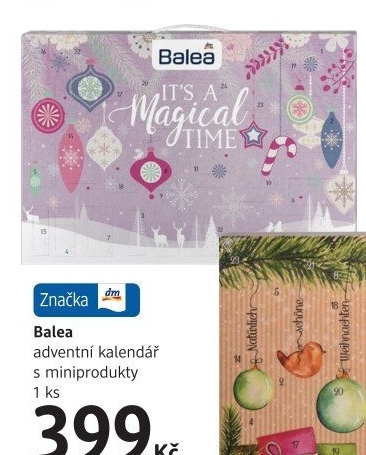 Adventní kalendář s kosmetikou Balea