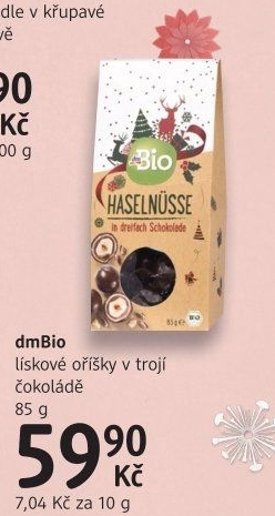 Lískové ořechy v čokoládě dm Bio