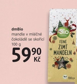 Mandle se skořicí dm Bio