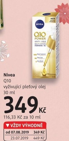 Olej pleťový vyživující Q10 Nivea