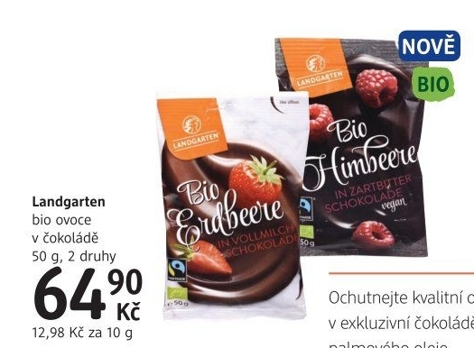 Ovoce v čokoládě bio Langarten