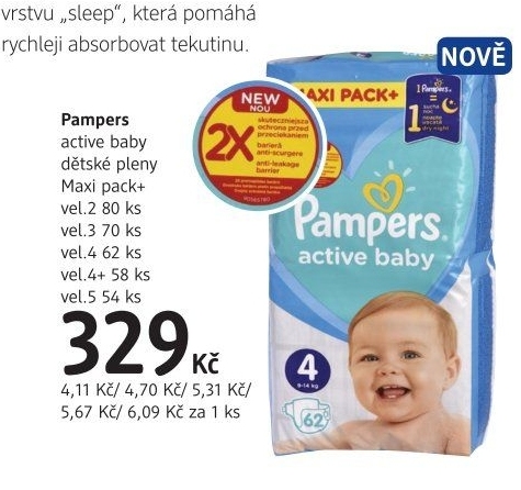 Pleny dětské Active Baby Pampers