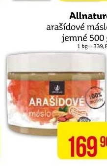 Arašídové máslo Allnature