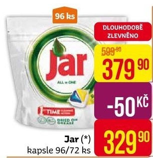 Kapsle do myčky Jar