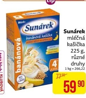 Kaše mléčná Sunárek