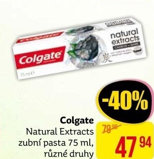 Pasty na zuby Natural Extracts Colgate