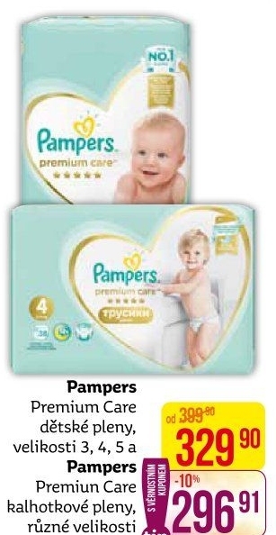 Pleny dětské Pampers Premium Care