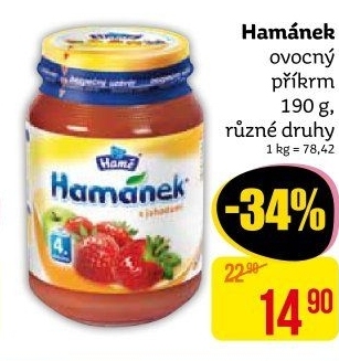 Přesnídávka ovocná Hamánek