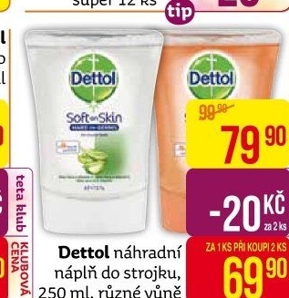 Tekuté mýdlo antibakteriální Dettol - náplň do bezdotykového dávkovače