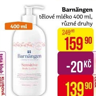 Tělové mléko Barnängen