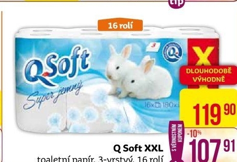Toaletní papír 3vrstvý Q Soft