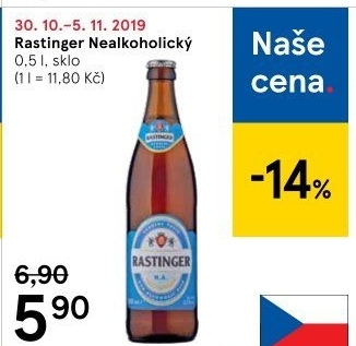 Nealkoholické pivo Free Rastinger
