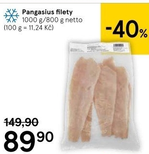 Pangasius filety mražený