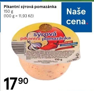 Pikantní sýrová pomazánka Gurmán klub