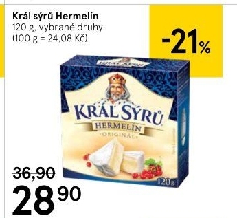 Sýr Hermelín Král sýrů