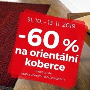 -60% na orientální koberce