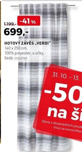 Hotový závěs Verdi
