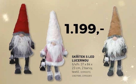 Skřítek s LED lucernou
