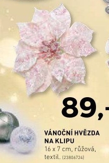 Vánoční hvězda na klipu