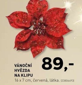 Vánoční hvězda na klipu