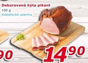 Kýta dekorovaná pikant Kostelecké uzeniny