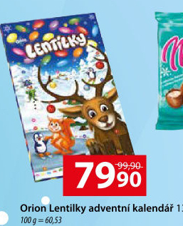 Adventní kalendář Lentilky Orion