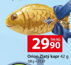 Čokoládový kapr zlatý Orion