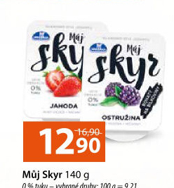 Dezert zakysaný ochucený Můj Skyr 0% Milko