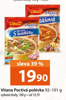 Instantní polévky Poctivá polévka Vitana