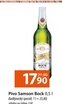 Pivo světlé speciální Samson Bock