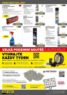 akční leták Auto Kelly 5.11.2019-2.12.2019
