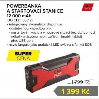 Startovací stanice a záložní baterie CarFace