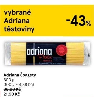 Těstoviny semolinové Adriana