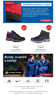 akční leták Sportisimo 3.11.2019-8.11.2019