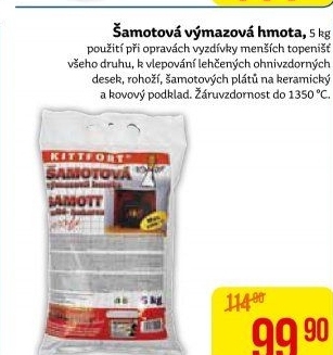 Šamotová výmazová hmota Kittfort
