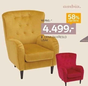 Křeslo Ušák Ambia Home