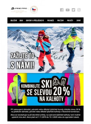 akční leták ALPINE PRO 11.11.2019-22.11.2019