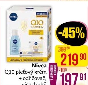 Balíček pleťový krém a odličovač Q10 Nivea