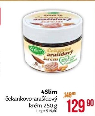 Čekankovo-arašídový krém 4Slim