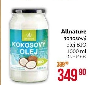 Kokosový olej bio Allnature