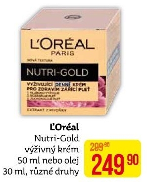 Krém pleťový výživný Nutri Gold L'